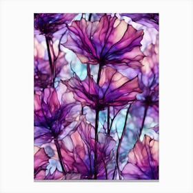 Purple Flowers - Ai Canvas Print