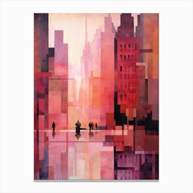 Pink Metropolis Canvas Print