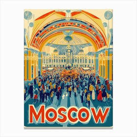 Aihrgdesign A 1970s Inspired Travel Poster For Moscow 7 Canvas Print