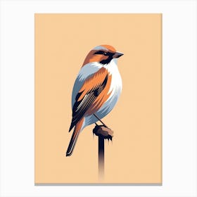 Elegant Sparrow Simplicity Canvas Print