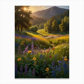 Wildflowers In The Meadow 1 Canvas Print