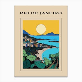 Minimal Design Style Of Rio De Janeiro, Brazil 2 Poster Canvas Print