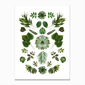 Green Collage Canvas Print