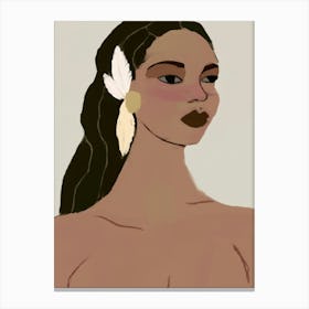 Portrait Of A Black Woman 1 Canvas Print