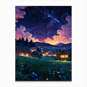 Night Sky Anime aesthetic 28 Canvas Print