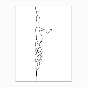 Acrobatic Gymnast Drawing Canvas Print