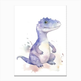 Baby Tyrannosaurus Dinosaur Watercolour Illustration 2 Canvas Print