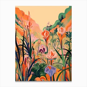 Boho Wildflower Painting Wild Iris 2 Canvas Print