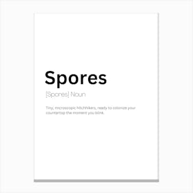 Spores Definition Meaning Canvas Print