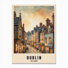 Dublin City Ireland Travel Poster (24) Canvas Print