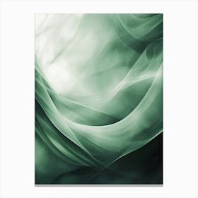 Abstract Green Wave Canvas Print