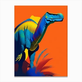Saurophaganax Primary Colours Dinosaur Canvas Print