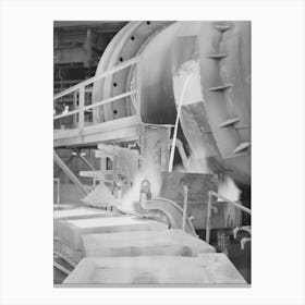 Anaconda Smelter, Montana, Anaconda Copper Mining Company, Pouring Copper Anodes From The Refining Furna Canvas Print