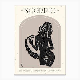 Scorpio Celestial Canvas Print