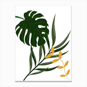 Tropical Leaves Vector Illustration Canvas Print