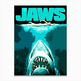 Jaws movie poster Canvas Print