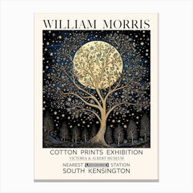 William Morris Moon & Tree Of Life Canvas Print