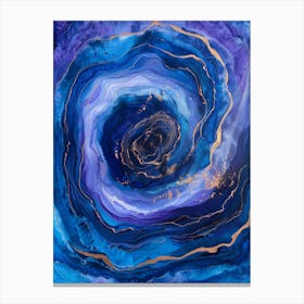 Blue And Gold Swirl Canvas Print