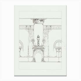 Decor For The Fireplace For The Fouquet Boutique, Alphonse Mucha Canvas Print