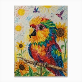 Colorful Parrot 15 Canvas Print