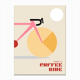 Coffee Ride I - Pink Canvas Print