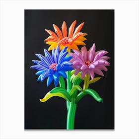 Bright Inflatable Flowers Cornflower Canvas Print