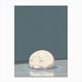 Manga Egg In Water Canvas Print