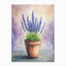 Lavender In A Pot Canvas Print