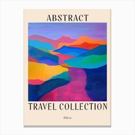 Abstract Travel Collection Poster Bolivia 7 Canvas Print