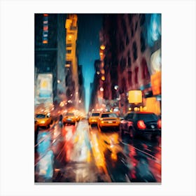 New York City At Night Canvas Print