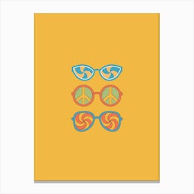 Hippie Sunglasses Canvas Print