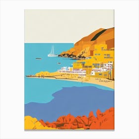 Amadores Beach Gran Canaria Spain Midcentury Canvas Print