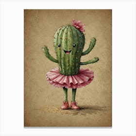 Ballerina Cactus Canvas Print