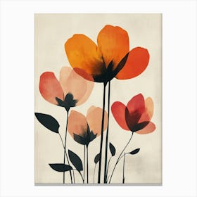 Orange Poppies 5 Canvas Print