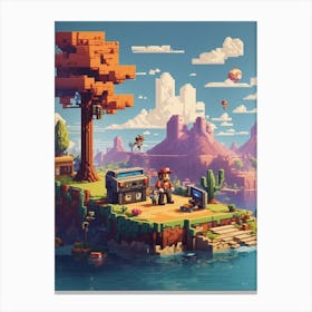 Pixel Art 3 Canvas Print