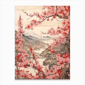 Cherry Blossom Detailed Illustration 1 Canvas Print