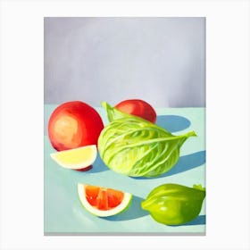 Lettuce 2 Tablescape vegetable Canvas Print