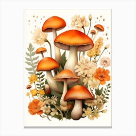 Fall Mushroom Illustration 2 Canvas Print