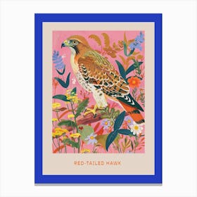 Spring Birds Poster Red Tailed Hawk 3 Canvas Print