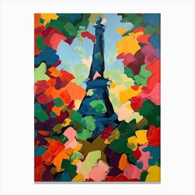 Eiffel Tower Paris France Henri Matisse Style 19 Canvas Print
