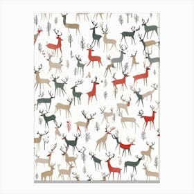 Christmas Deer winter Canvas Print