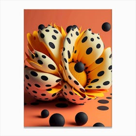 Polka flower Canvas Print