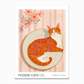 Foodie Cats Co Cat With Pepperoni On Top Canvas Print