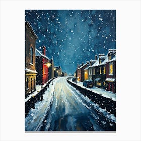 Snowy Street Canvas Print