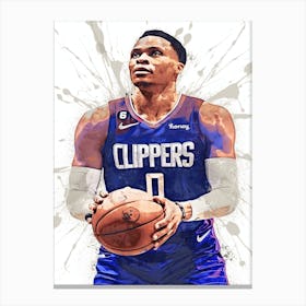 Russell Westbrook La Clippers Canvas Print