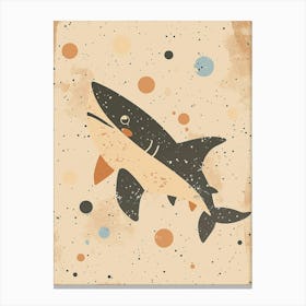 Shark & Spots Muted Pastel Canvas Print