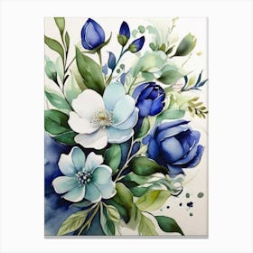 Blue Flowers 4 Canvas Print