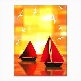 Red Sails 4 Canvas Print