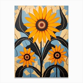 Flower Motif Painting Sunflower 4 Canvas Print