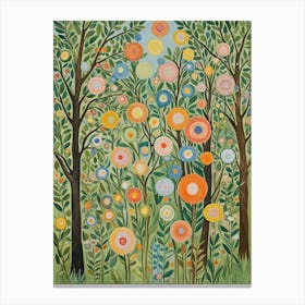 Fun Flowers In The Forest Canvas Print